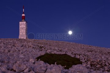Full moonrise at the top of the Mont Ventoux France