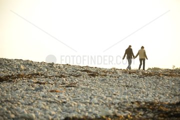 Couple walking Sillon de Talbert France