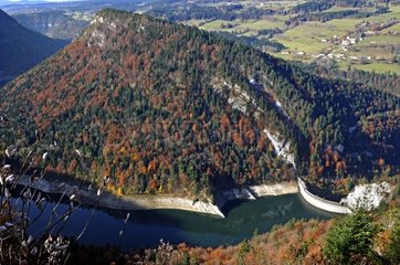 Dam Châtelot in the gorges of the Doubs France