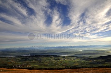 View of the Alps from the Massif Chasseral France