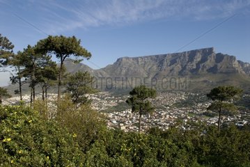 Table Mountain overlooking the city of Cape Town