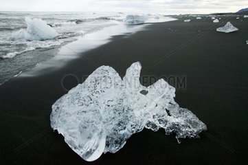 Piece of iceberg from Vatnajoekull glacier Iceland