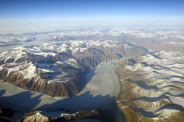 Luftaufsicht der Südostküste von Grönland