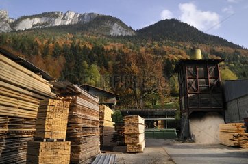 Sawmill in the Savoie Chablais Alps France