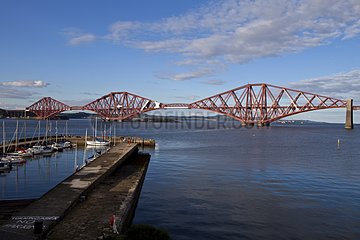 Forth Bridge on the estuary of the Firth of Forth Scotland UK