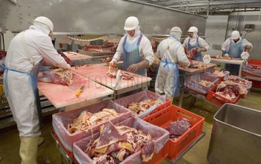 Atelier de désossage de la viande