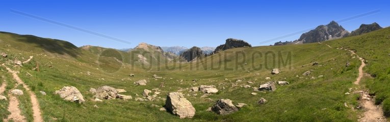 Ascent Lake Partias in the Massif des Ecrins France