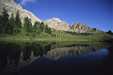 Mountain lake in Queyras massif France