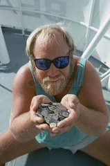 Doubloons recovered from the shipwreck Las Maravillas