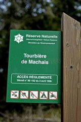 Panel reguliert den Zugang im Naturschutzgebiet die Vosges