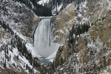 Lower Falls in the Grand Canyon Yellowstone NP USA