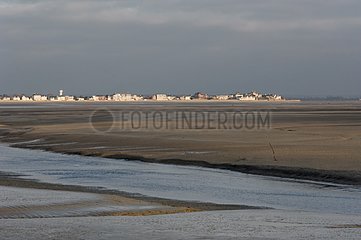 Town of Le Crotoy and Somme Bay France