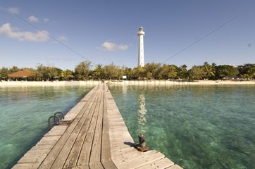Lighthouse on the island Amédée New Caledonia