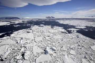 Broken sea ice in Antarctica