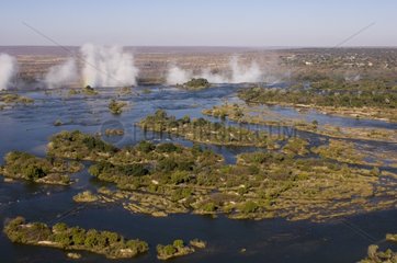 Victoria Falls Zambesi River Zambia Zimbabwe border