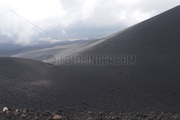 Panorama on the southern slopes of Mount Etna Sicily