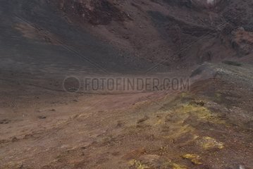 Inside a cinder cone on Mount Etna with fracture Sicily