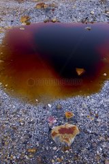 Puddle near the bed of the Rio Tinto in Spain