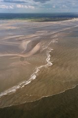 Aerial view of Bay Authie and Fort-Mahon beach France