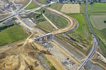 Aerial view of the yard of TGV near Belfort