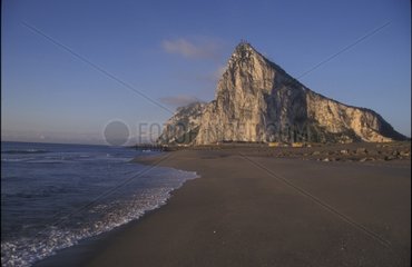 Felsen von Gibraltar Blick auf das spanische Gebiet Großbritannien