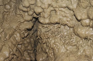Calcit -Formationen in einem unterirdischen Bach Lantilly