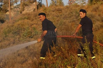Professionelle Feuerwehrleute Ramlieh Libanon
