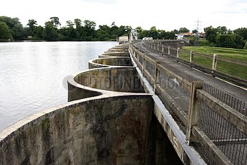 Hydroelectric dam of Vezins Normandy France