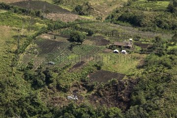 Agricultural area of Cazarpamba High Andes Ecuador