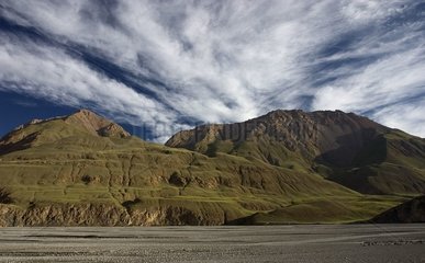 Valley Engilchek im Tien Shan Massiv im Sommer Khirghiztan