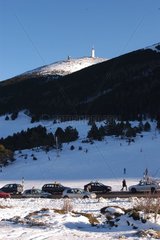 Mont Herein Skigebiet auf der Nordseite Mont Ventoux