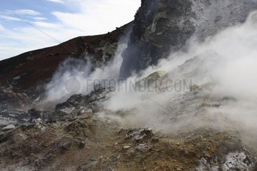 Fumaroles auf Cerro Negro Active Vulcano Nicaragua