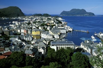 Blick auf die Stadt Alesund Norwegen