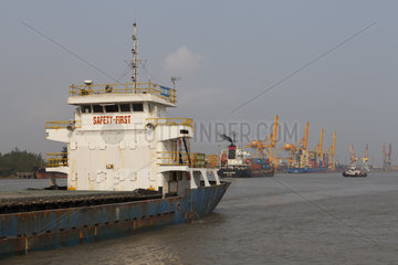 Haiphong commercial port  second largest in Vietnam
