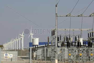 Wind farm and mail processing at Fos-sur-Mer