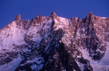 Mount Blanc seen since the Mont de la Saxe Aoste Valley