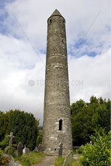 Round tower of the monastery of Glendalough in Ireland
