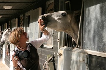 Woman and Horse Box France