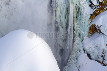 Lower Falls in winter - Yellowstone NP USA