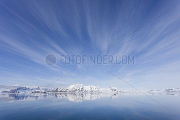 Fjord landscape  Brepollen  Hornsund  Southern Spitzbergen  Svalbard