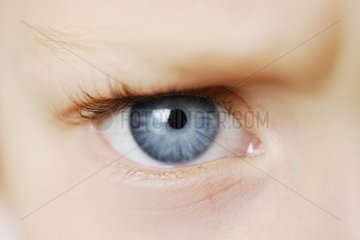 Eye of an angry 4 years old child