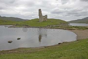 Ruins of McCleods of Assynt' Ardvrecht Castle UK