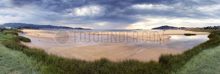 Playa América beach in Nigrán - Galicia Spain