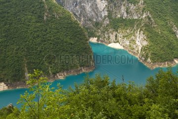 Artificial lake of Piva in Montenegro