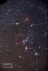 La constellation d'Orion mise en évidence