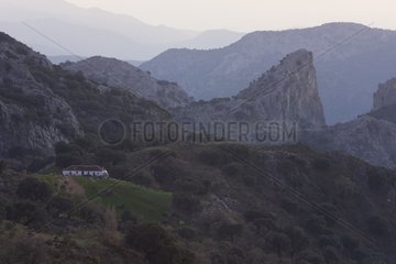 Garganta Verde landscape in the Sierra de Grazalema Spain