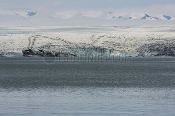 Glacier Vatnajoekull and Ice Lake Joekulsárlón  Iceland