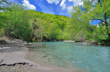 Gave d'Aspe in the spring. Aspe Valley  Pyrenees  France