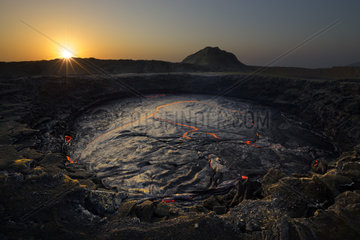 Erta Ale volcano at dawn  Great Rift valley  Afar region  Ethiopia
