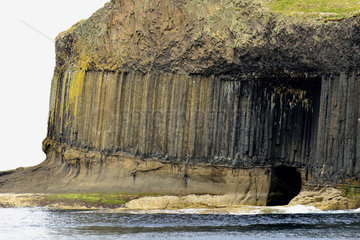 Columnar basalt cliff - Isle of Staffa Hebrides Scotland